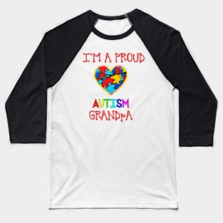 Proud Autism Grandpa Baseball T-Shirt